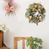 Maxbell Artificial Fall Pumpkin Wreath Harvest Decoration Home Door Halloween