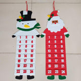 Maxbell Advent Calendar Decoration Fabric Reusable Home Indoor Door Elder