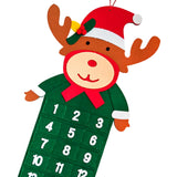 Maxbell Advent Calendar Decoration Fabric Reusable Home Indoor Door Elk