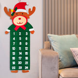 Maxbell Advent Calendar Decoration Fabric Reusable Home Indoor Door Elk