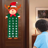Maxbell Advent Calendar Decoration Fabric Reusable Home Indoor Door Elk