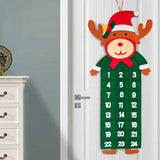 Maxbell Advent Calendar Decoration Fabric Reusable Home Indoor Door Elk