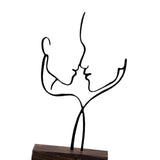 Maxbell Abstract Face Sculpture Creative Couple Statue Ornament Decoration Black