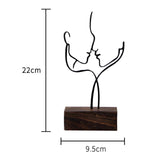 Maxbell Abstract Face Sculpture Creative Couple Statue Ornament Decoration Black