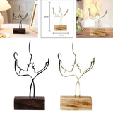 Maxbell Abstract Face Sculpture Creative Couple Statue Ornament Decoration Black