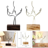 Maxbell Abstract Face Sculpture Creative Couple Statue Ornament Decoration Black