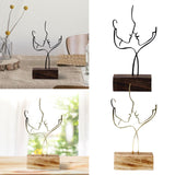 Maxbell Abstract Face Sculpture Creative Couple Statue Ornament Decoration Black