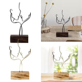 Maxbell Abstract Face Sculpture Creative Couple Statue Ornament Decoration Black