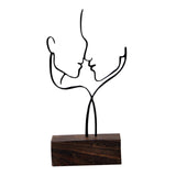 Maxbell Abstract Face Sculpture Creative Couple Statue Ornament Decoration Black