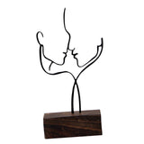 Maxbell Abstract Face Sculpture Creative Couple Statue Ornament Decoration Black