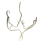 Maxbell Abstract Face Sculpture Creative Couple Statue Ornament Decoration Gold