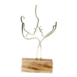 Maxbell Abstract Face Sculpture Creative Couple Statue Ornament Decoration Gold