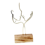 Maxbell Abstract Face Sculpture Creative Couple Statue Ornament Decoration Gold