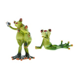 Maxbell Frog Collectible Creative Decoration Craft for Bathroom Table Stand