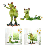 Maxbell Frog Collectible Creative Decoration Craft for Bathroom Table Stand