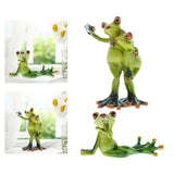 Maxbell Frog Collectible Creative Decoration Craft for Bathroom Table Stand