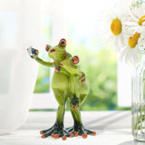 Maxbell Frog Collectible Creative Decoration Craft for Bathroom Table Stand