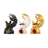 Maxbell Creative Big Arm Lucky Dog Figurine Resin Statue Crafts Decoration Desk Black