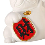 Maxbell Creative Big Arm Lucky Dog Figurine Resin Statue Crafts Decoration Desk White
