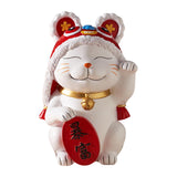 Maxbell Japanese Lucky Cat Statue Resin Cat Figurine for Tabletop Bedroom Shelf