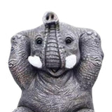 Maxbell 3Pcs Elephant Statue Housewarming Gift for Tabletop Living Room gray