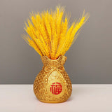 Maxbell Resin Flower Vases Tabletop Centerpieces Flower Pot Collection for Wedding Gold