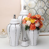 Maxbell Modern Ginger Jar Handicraft Centerpiece with Lid for Decor Display