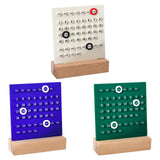 Maxbell Creative Perpetual Calendar Ornaments Reusable Handmade for Desktop Home white