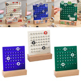 Maxbell Creative Perpetual Calendar Ornaments Reusable Handmade for Desktop Home white