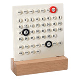 Maxbell Creative Perpetual Calendar Ornaments Reusable Handmade for Desktop Home white