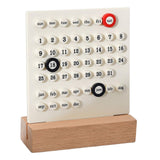 Maxbell Creative Perpetual Calendar Ornaments Reusable Handmade for Desktop Home white