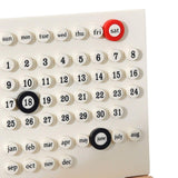 Maxbell Creative Perpetual Calendar Ornaments Reusable Handmade for Desktop Home white