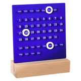 Maxbell Creative Perpetual Calendar Ornaments Reusable Handmade for Desktop Home blue