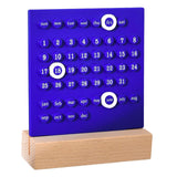 Maxbell Creative Perpetual Calendar Ornaments Reusable Handmade for Desktop Home blue