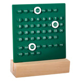 Maxbell Creative Perpetual Calendar Ornaments Reusable Handmade for Desktop Home green