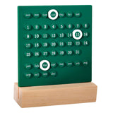 Maxbell Creative Perpetual Calendar Ornaments Reusable Handmade for Desktop Home green