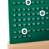 Maxbell Creative Perpetual Calendar Ornaments Reusable Handmade for Desktop Home green