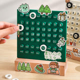 Maxbell Creative Perpetual Calendar Ornaments Reusable Handmade for Desktop Home green