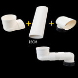 Maxbell Offset Toilet Flange Extension Drain Pipe for Plumbing Drainage Systems 15cm