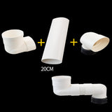 Maxbell Offset Toilet Flange Extension Drain Pipe for Plumbing Drainage Systems 20cm