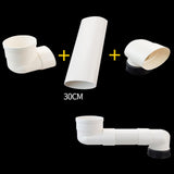 Maxbell Offset Toilet Flange Extension Drain Pipe for Plumbing Drainage Systems 30cm