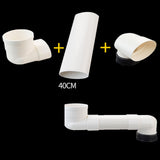 Maxbell Offset Toilet Flange Extension Drain Pipe for Plumbing Drainage Systems 40cm
