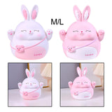 Maxbell Rabbit Money Bank Animal Bunny Statue Coin Case for Birthdays Gifts White M