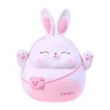 Maxbell Rabbit Money Bank Animal Bunny Statue Coin Case for Birthdays Gifts White M