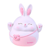 Maxbell Rabbit Money Bank Animal Bunny Statue Coin Case for Birthdays Gifts White M