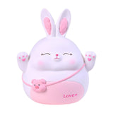 Maxbell Rabbit Money Bank Animal Bunny Statue Coin Case for Birthdays Gifts White M