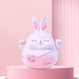 Maxbell Rabbit Money Bank Animal Bunny Statue Coin Case for Birthdays Gifts White M