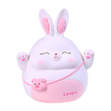 Maxbell Rabbit Money Bank Animal Bunny Statue Coin Case for Birthdays Gifts White L