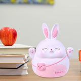 Maxbell Rabbit Money Bank Animal Bunny Statue Coin Case for Birthdays Gifts White L