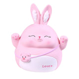 Maxbell Rabbit Money Bank Animal Bunny Statue Coin Case for Birthdays Gifts Pink Size M